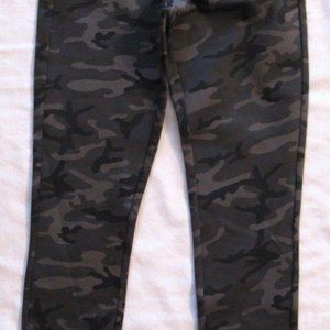 GAP Camo Black Gray Legging Ponte Pants Zipper XS